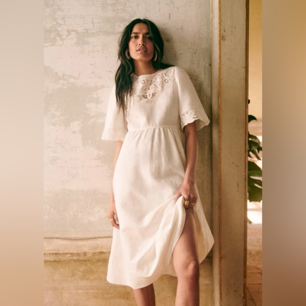 Sezane Ursula Dress Ecru - Size 4